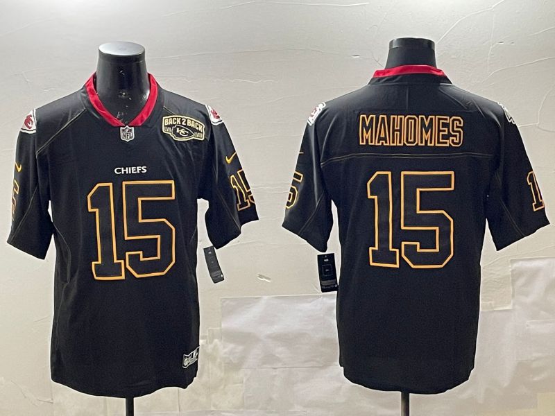 Men Kansas City Chiefs #15 Mahomes Black 2025 Nike Limited NFL Jersey style 5->kansas city chiefs->NFL Jersey